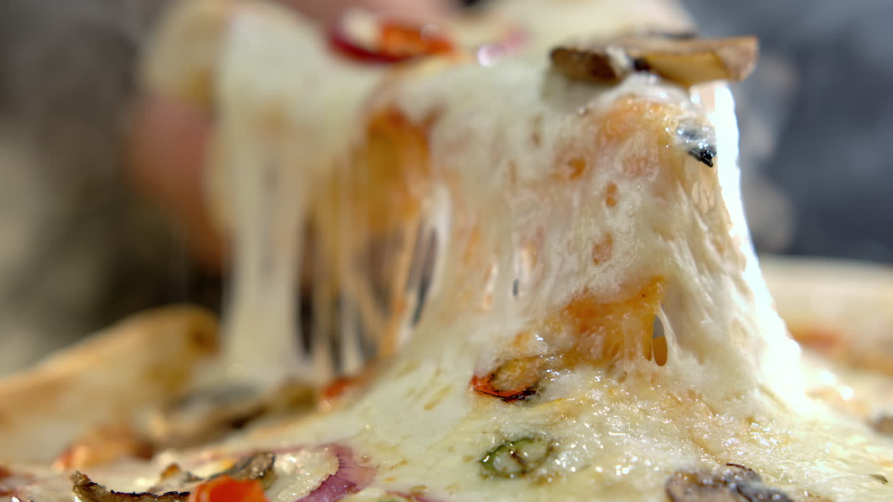 Delicious Pizza with Melting Cheese