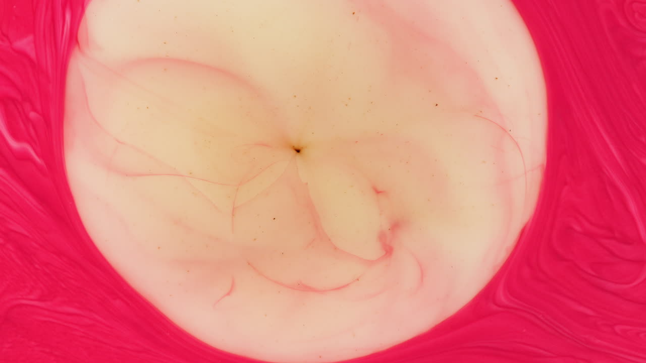 clips abstractos de la mezcla de colores rojos y blancos pintura