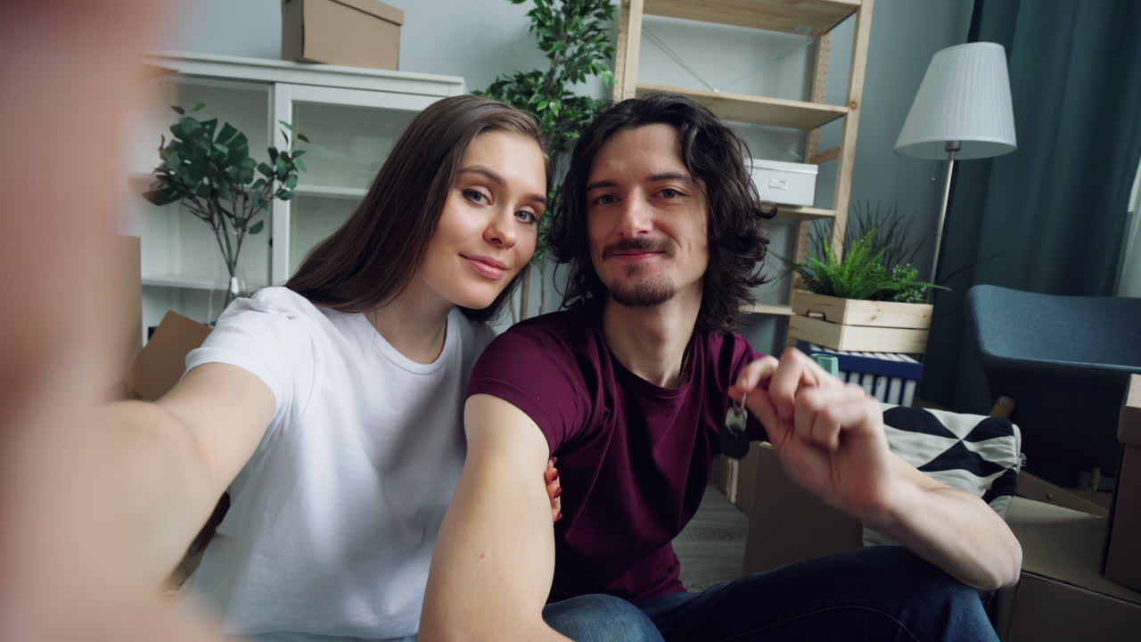 Couple Excitedly Moving into New Home