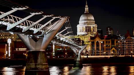 view across the millennium bridge towards st