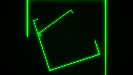 el túnel rectangular futurista de hud es un bucle sin costuras. gráficos de movimiento de neón 4k para led