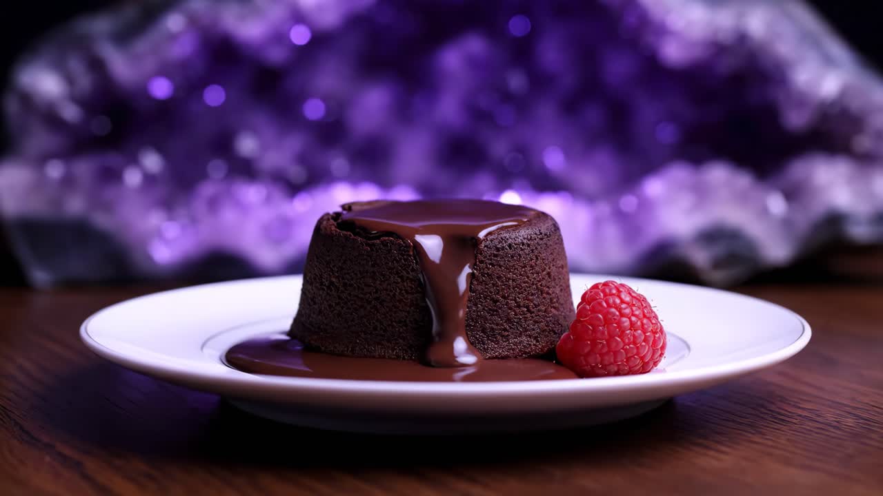 Chocolate Lava Cake with Raspberry