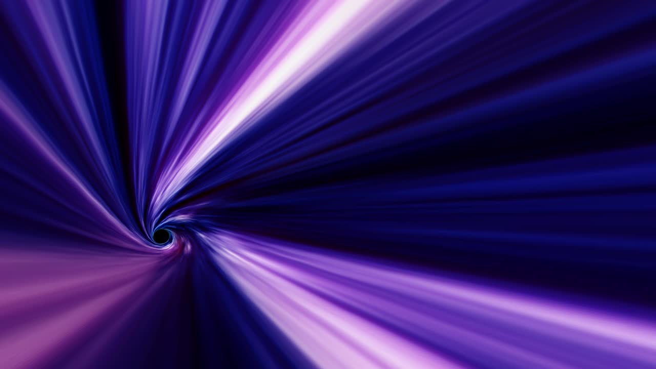 Seamless loop vortex hyperspace tunnel. Fast Tunnel Inside Colorful Blue and purple Wormhole 4k animation. Abstract warp or hyperspace motion.