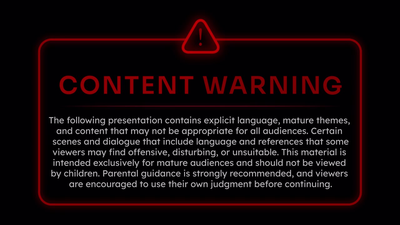 Content Warning Blinking Title Screen Animation