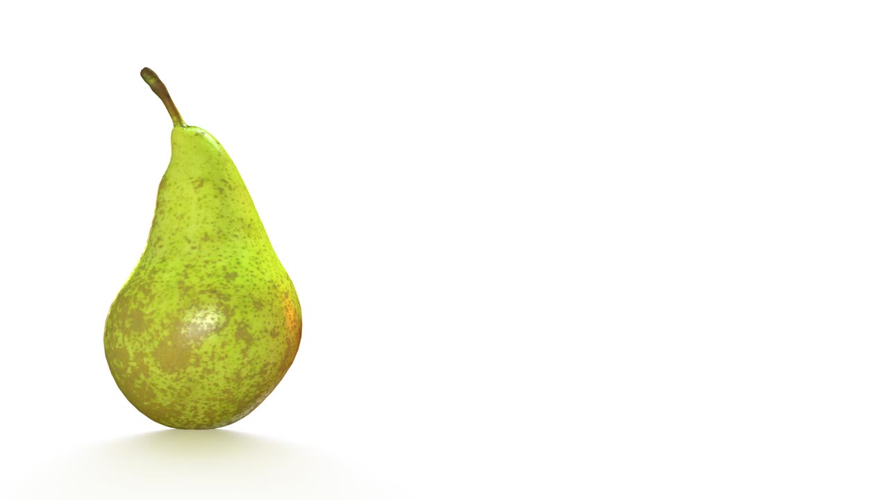 Pear rotating seamless loop white background
