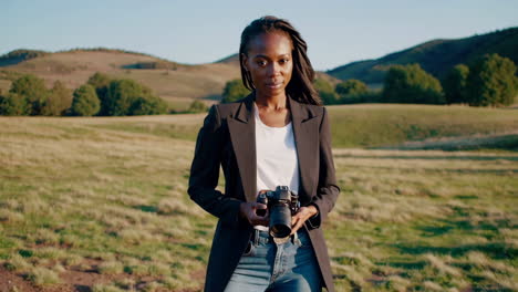 professional photographer in field