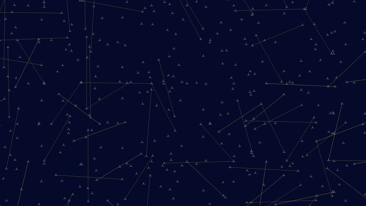 Futuristic triangles shapes connected lines in dark space 1