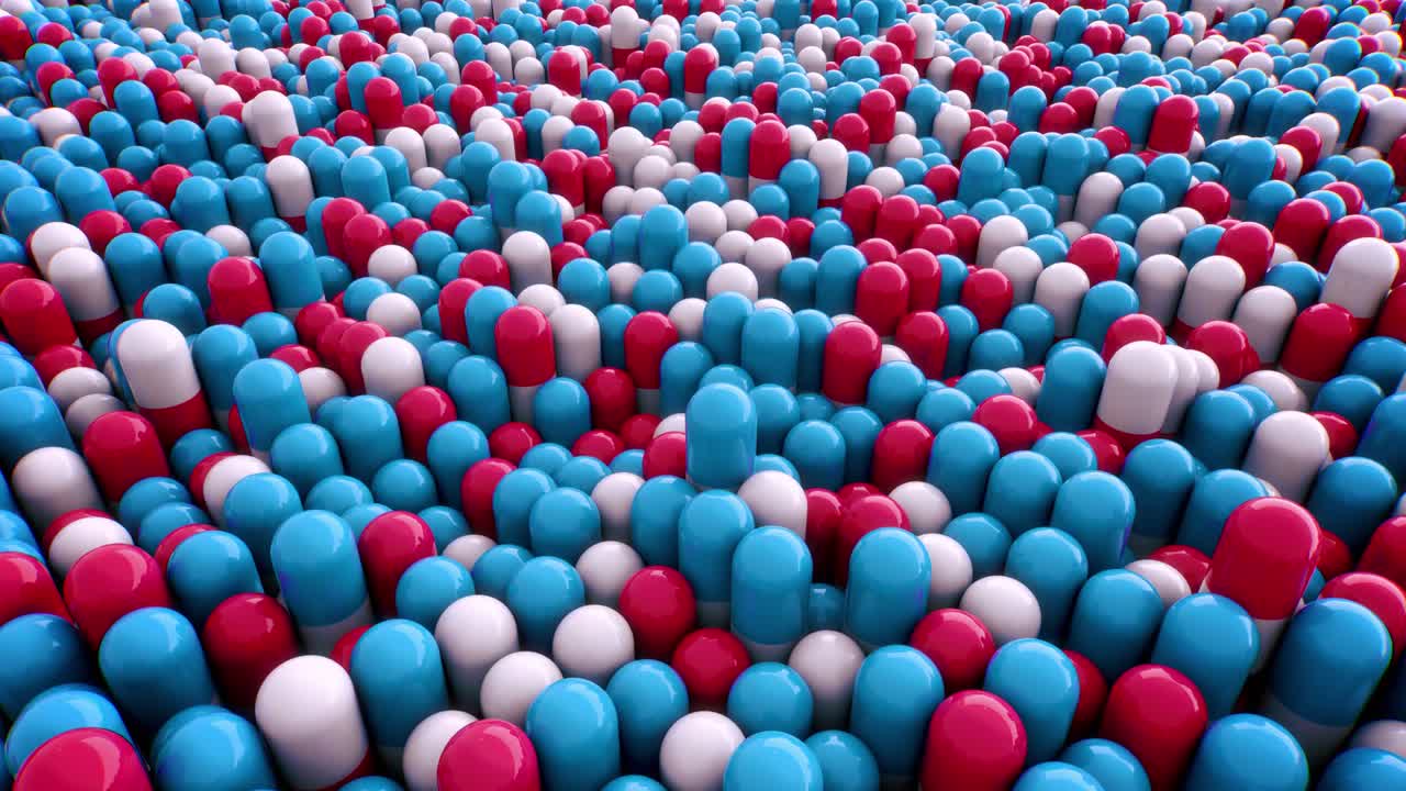 Swaying 3D Blue and Red Pills