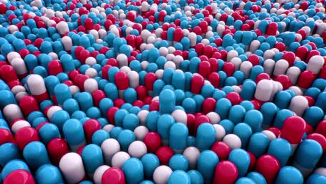 swaying 3d blue and red pills