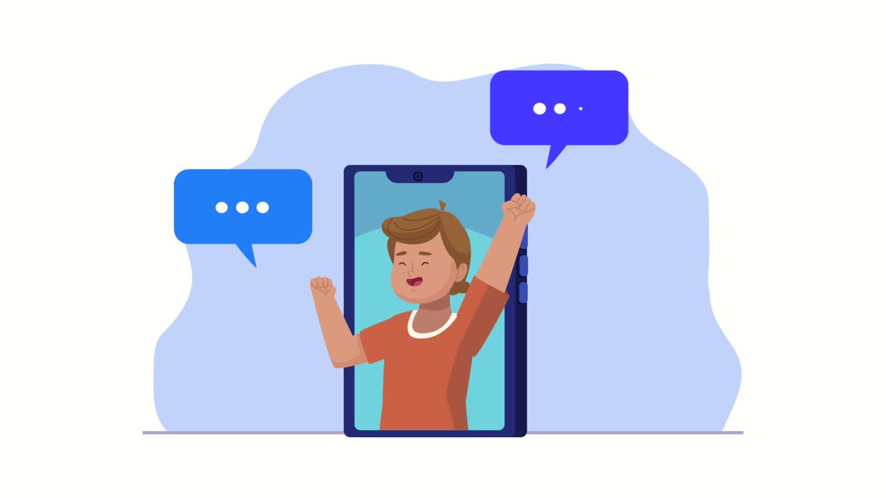 persona che comunica con l'animazione video