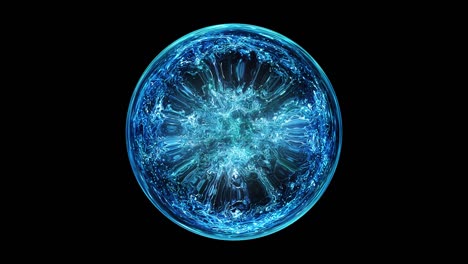 esfera de energía mágica azul