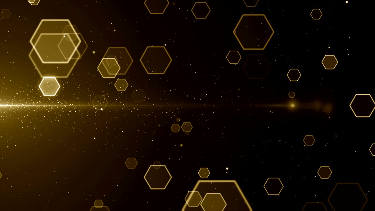 partículas hexagonales cuadrícula médica patrón hexagonal tecnología de fondo bucle