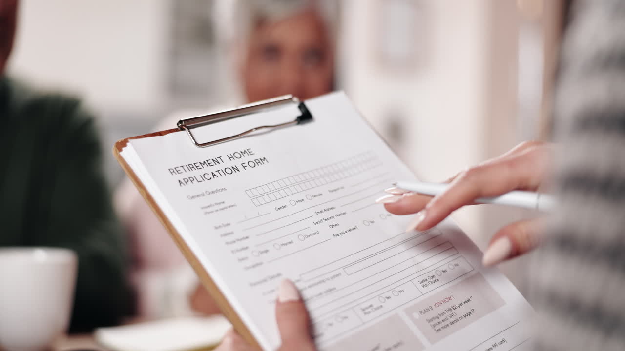 solicitud de hogar de ancianos - reunión familiar