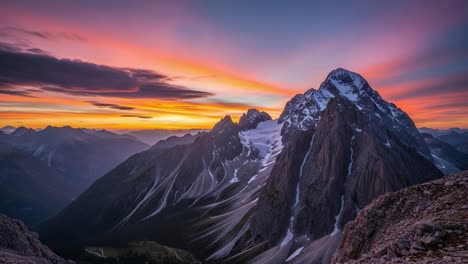 majestic mountain sunset landscape
