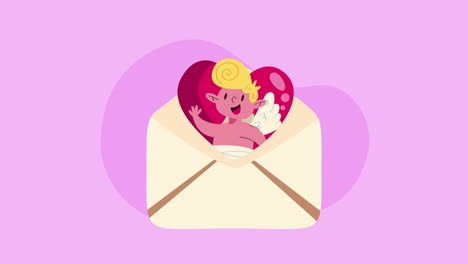 cupid in an envelope