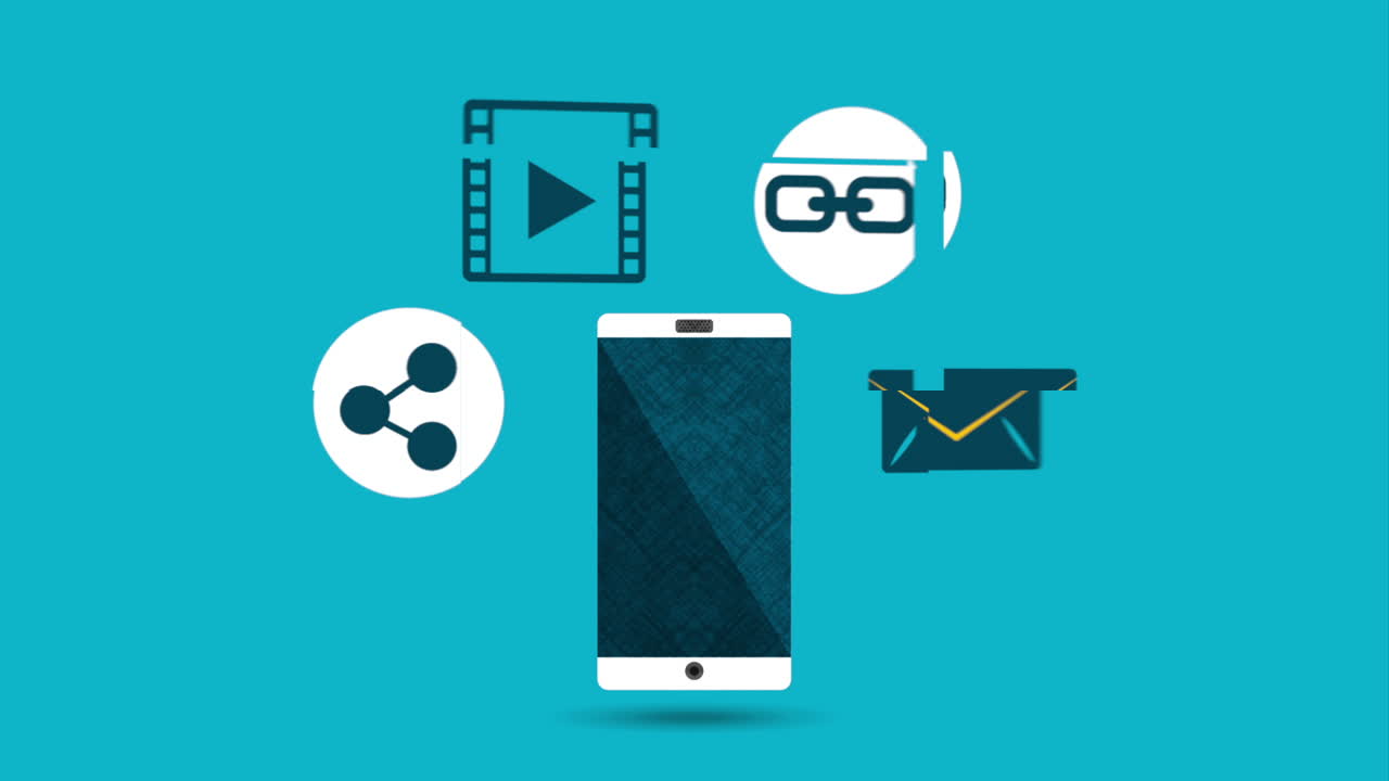 소셜 미디어 기술을 가진 스마트폰