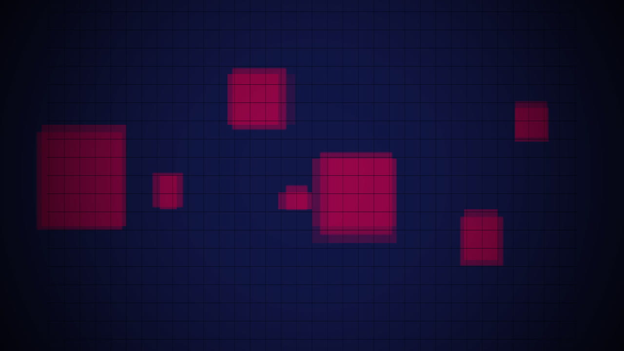 애니메이션 추상 네온 빨간색 사각형