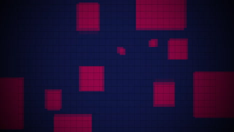 Animation-abstract-neon-red-squares