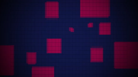 animación resumen neón rojo cuadrados