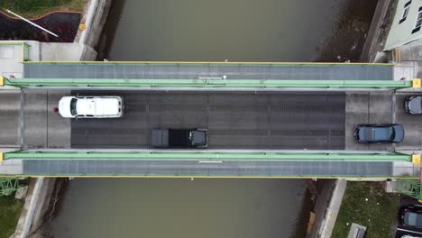 top-down of union street bridge in spencerport, new york