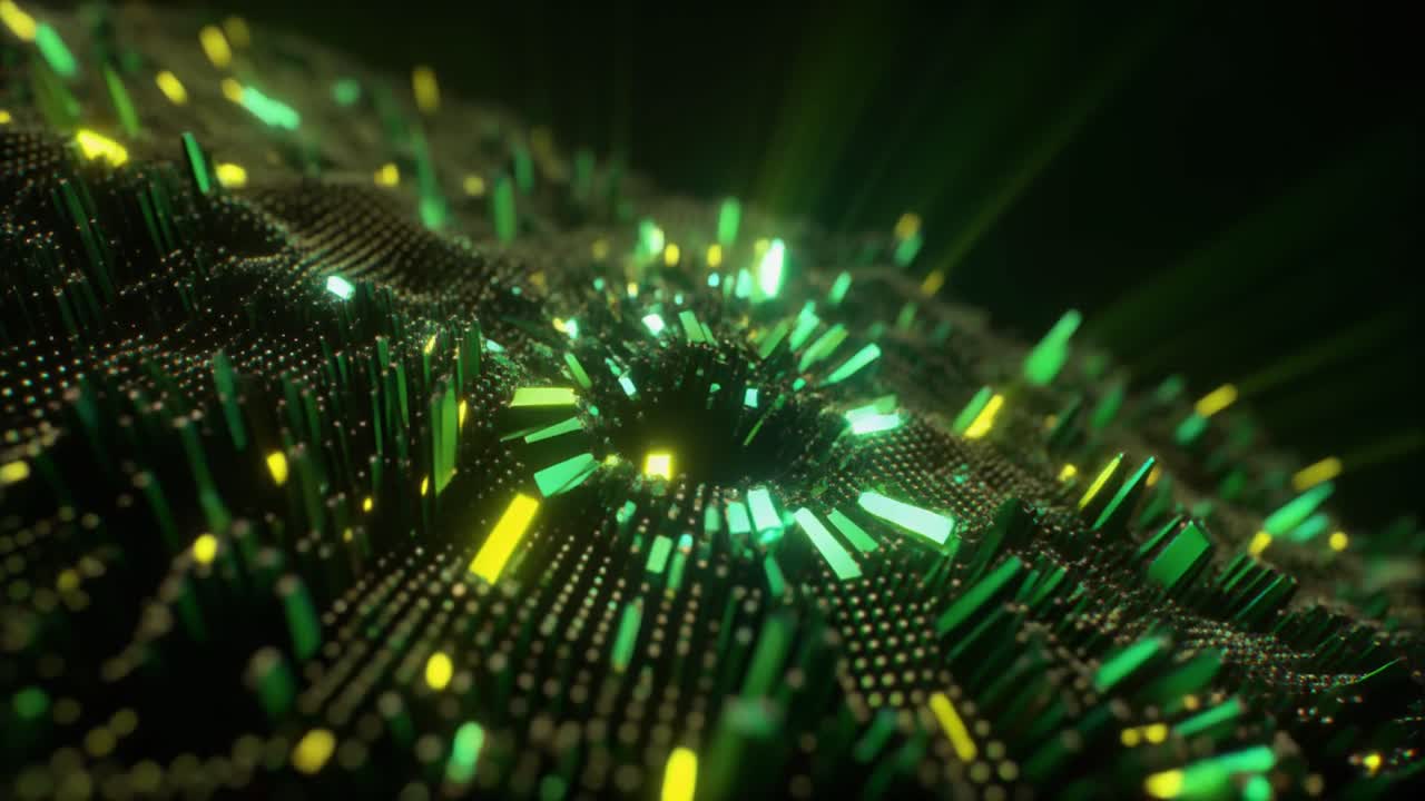 Dynamische Abstracte Technologie Achtergrond met Gloeiende Pilaren