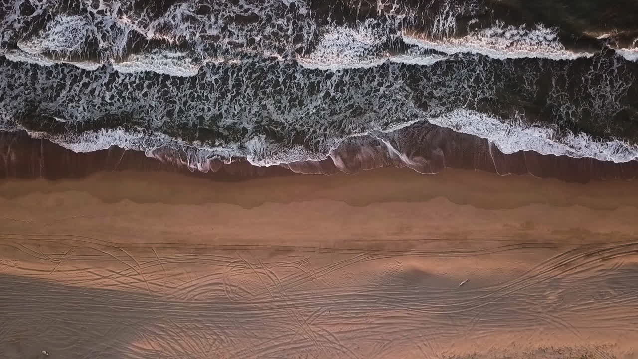 Aerial beach background with copy space and no people