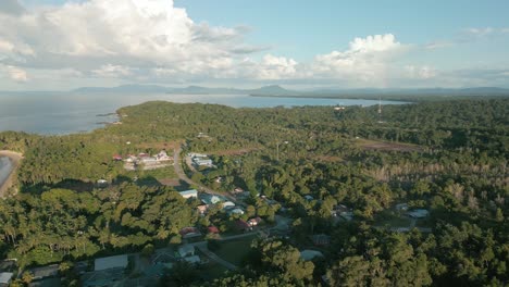 ariel view pugu and siar village beach,kuching ,sarawak