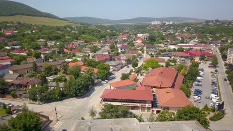 aerial view of babadag, a small town in northern dobruja, romania