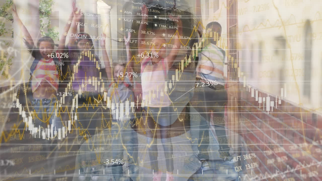 gráficos y gráficos sobre niños en edad escolar y mujer con coronavirus de máscara.