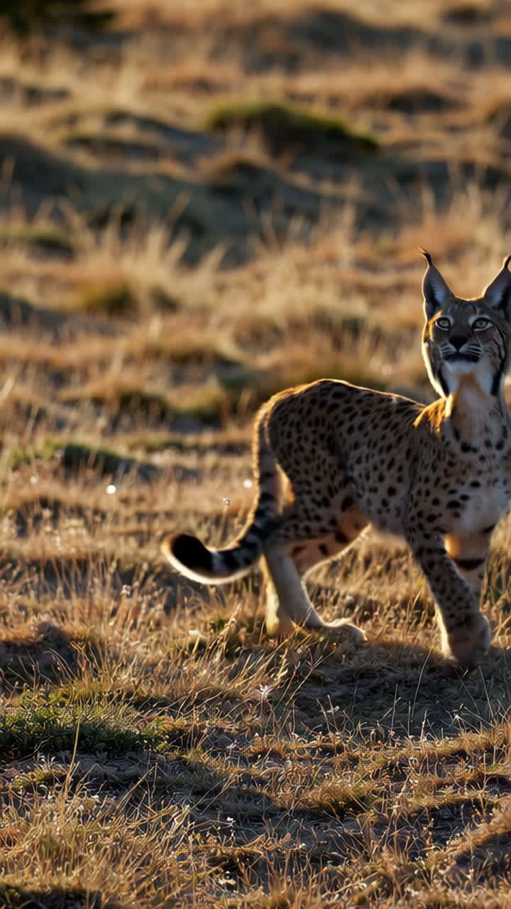 A Majestic Lynx in the Golden Hour Sunlight