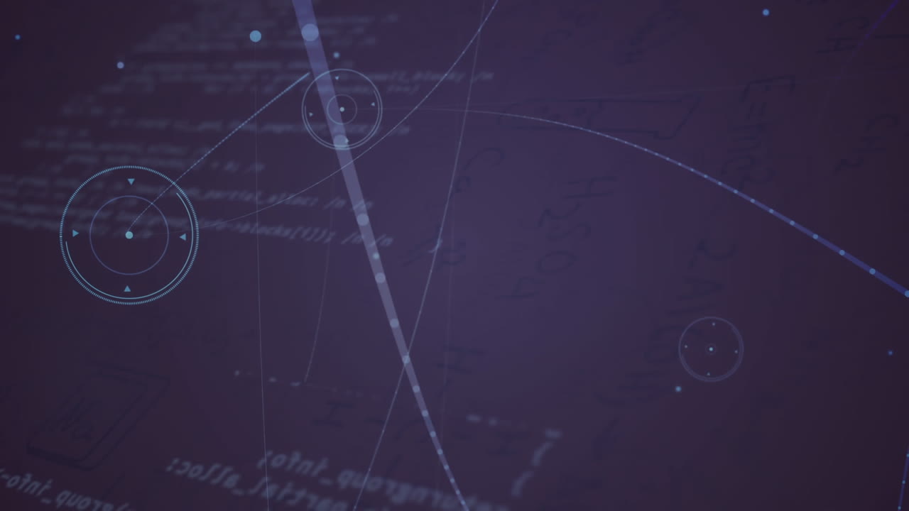 анимация сети соединений с обработкой данных