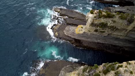 Located-at-Tasmania,-eaglehawk-neck-with-its-spectacular-drone-view-from-the-top