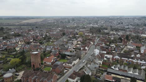 Imágenes-Aéreas-De-La-Casa-De-La-Torre-De-Agua-De-Halstead-Essex-Reino-Unido-4k