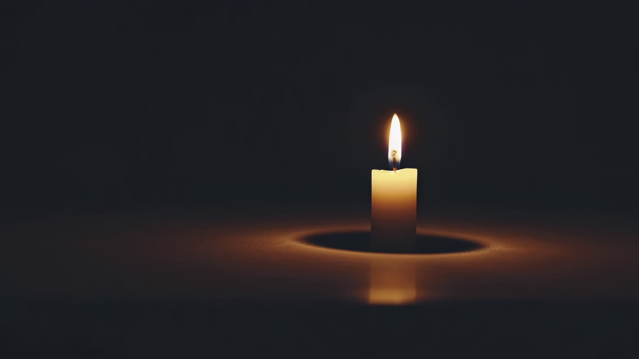 Single Candle in the Dark