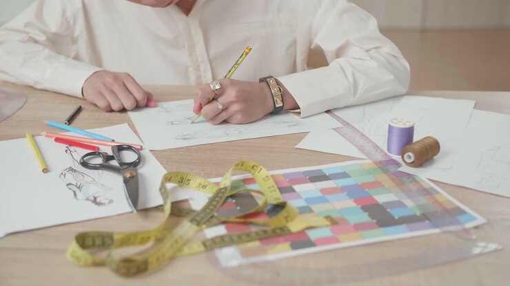 Fashion Designer at Work