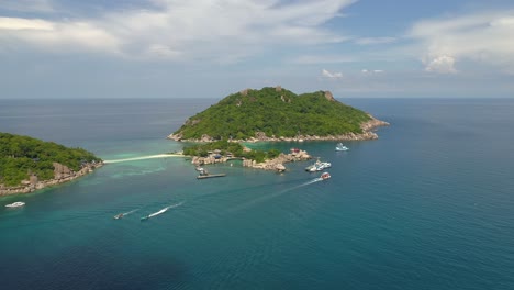 aerial view - two islands in the sea