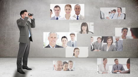 empresario en busca de nuevos empleados