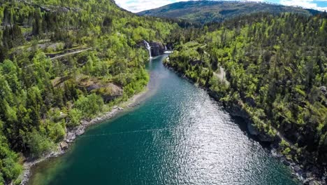 aerial footage from beautiful nature norway.