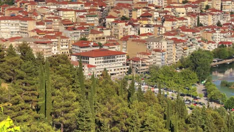 kastoria greece city orestiada lake west macedonia houses viewpoint landscape