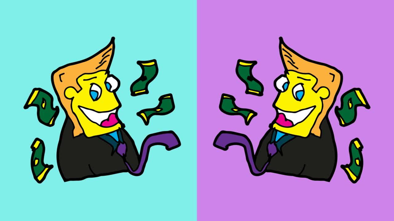 어린이들이 팝 아트를 그리고 있습니다. 부유한 사람들의 주제로 매이지 않는 배경입니다.