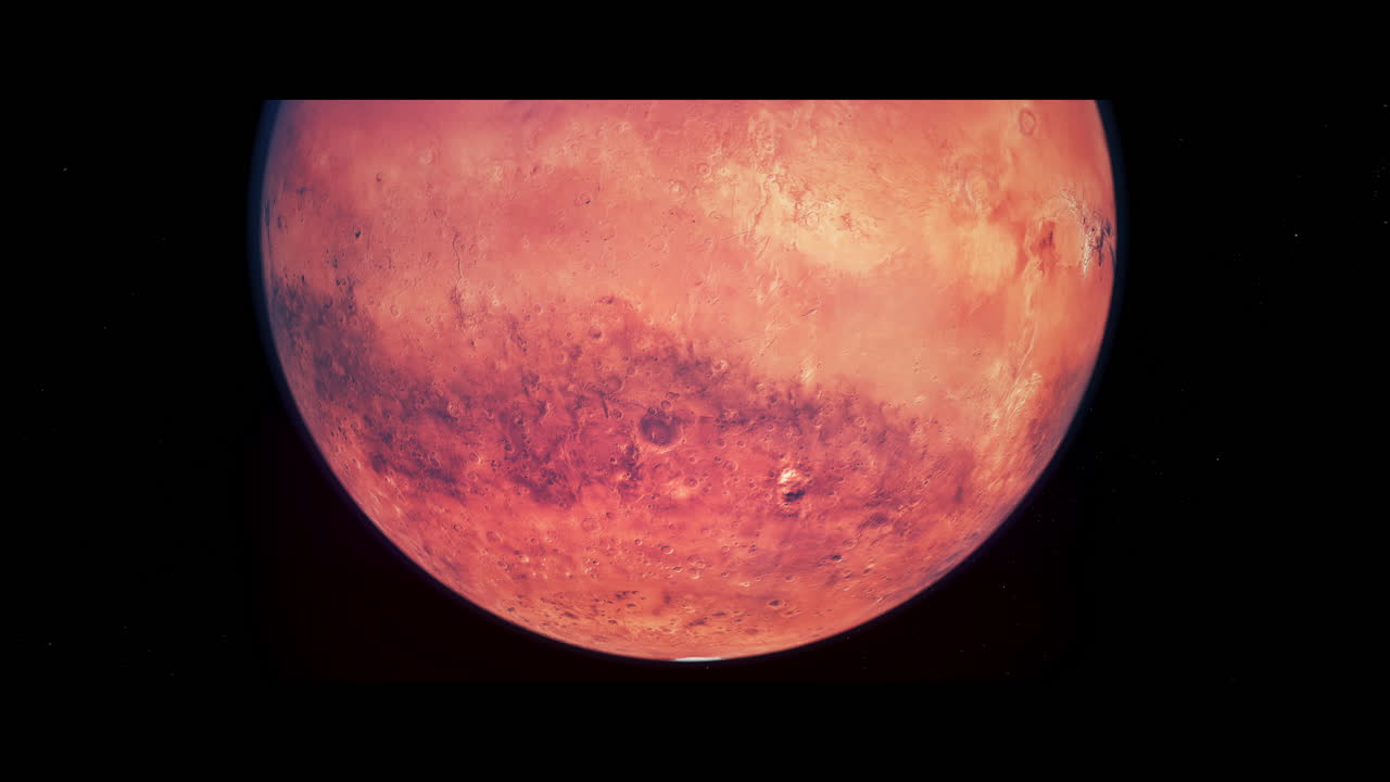 Planet Mars viewed from space
