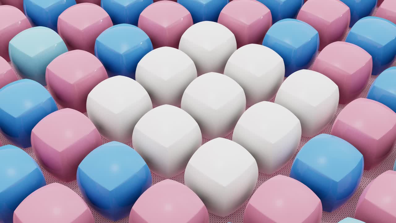 Rows Of Pastel Colored Smooth Ovals On Textured Surface