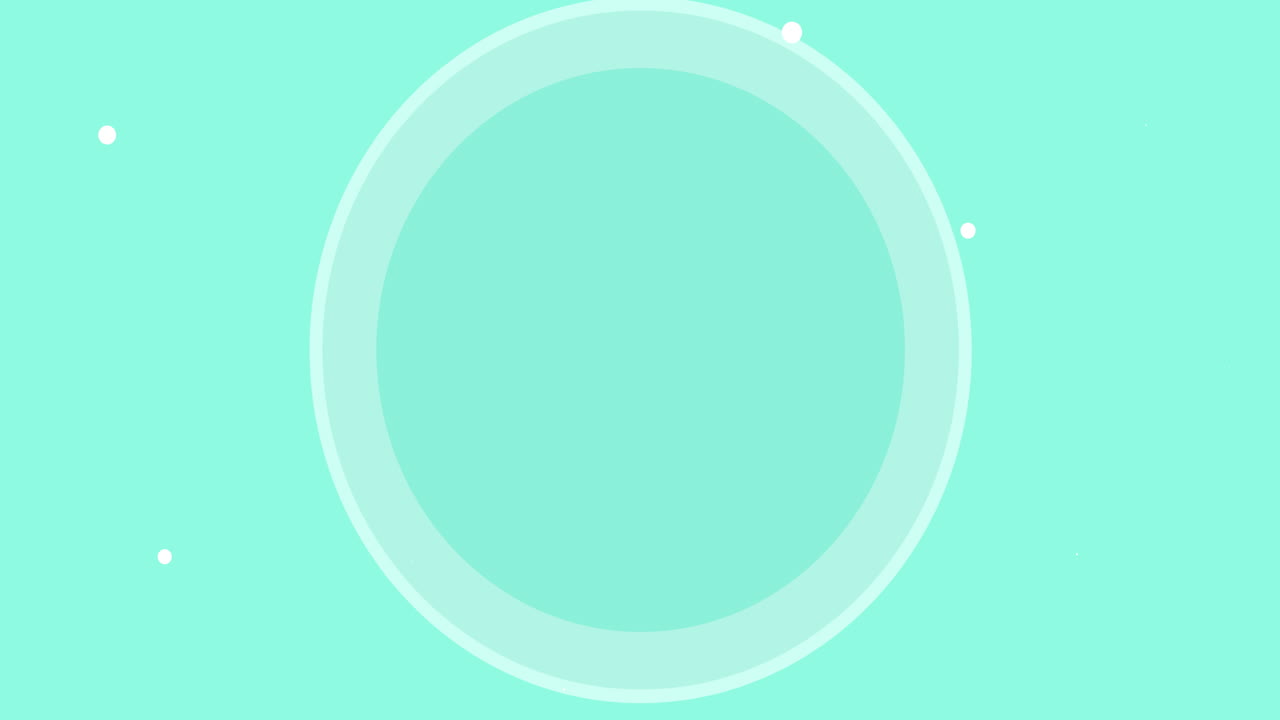 녹색 배경에  ⁇ 색 점이 있는 진동하는 원의 애니메이션