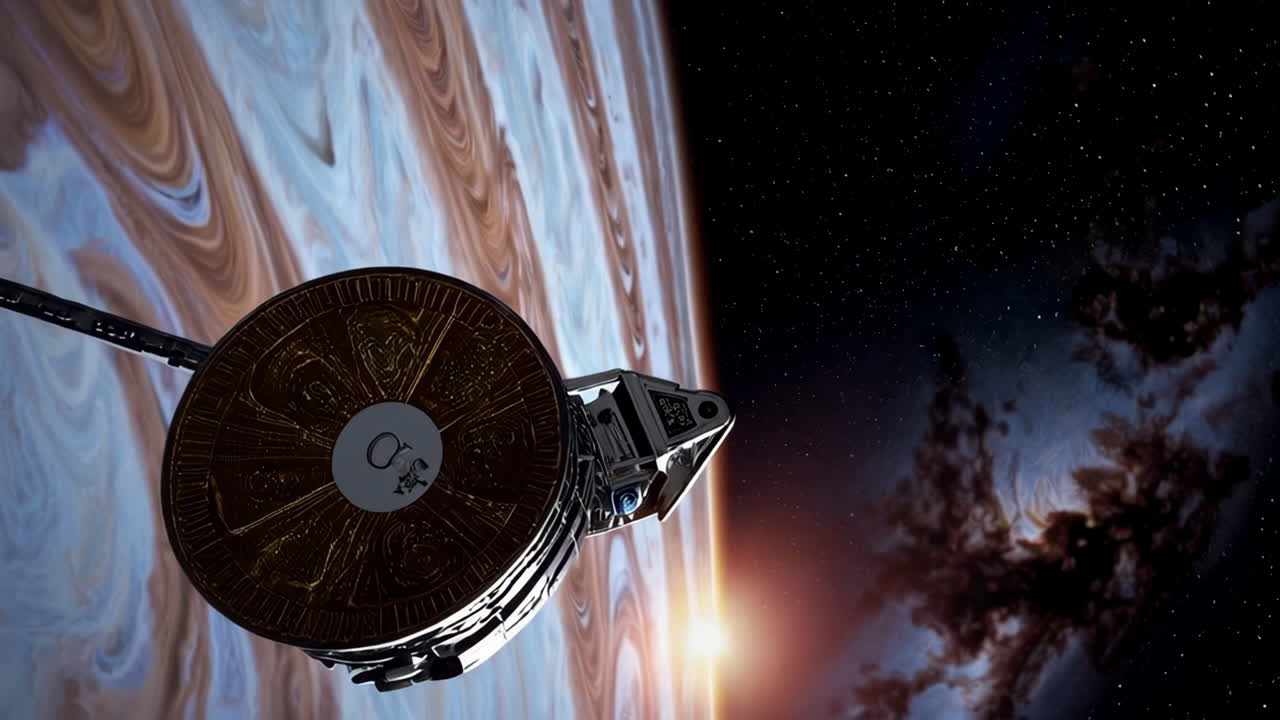 Spacecraft in Orbit around a Gas Giant Planet