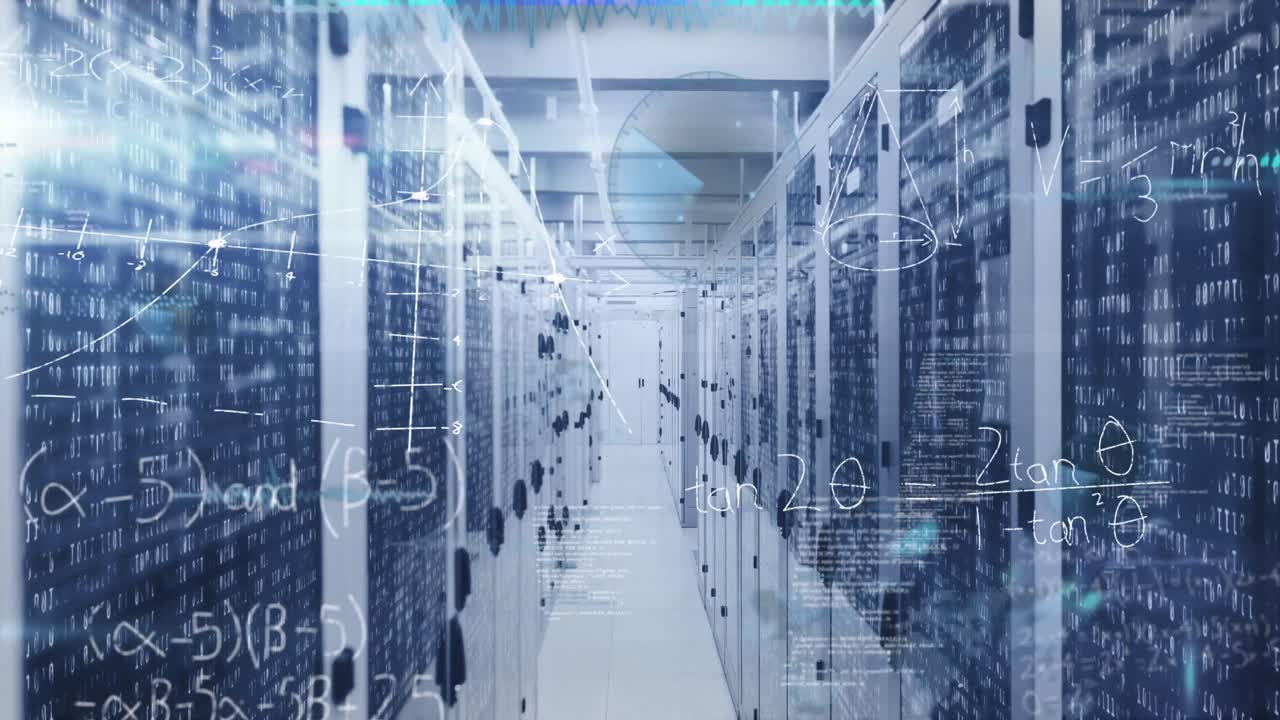 서버  ⁇ 에서 디지털 데이터 처리의 애니메이션