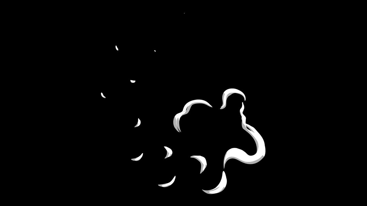 3단계 작은 이동 라인 사이클 연기 2d 만화 fx 4k