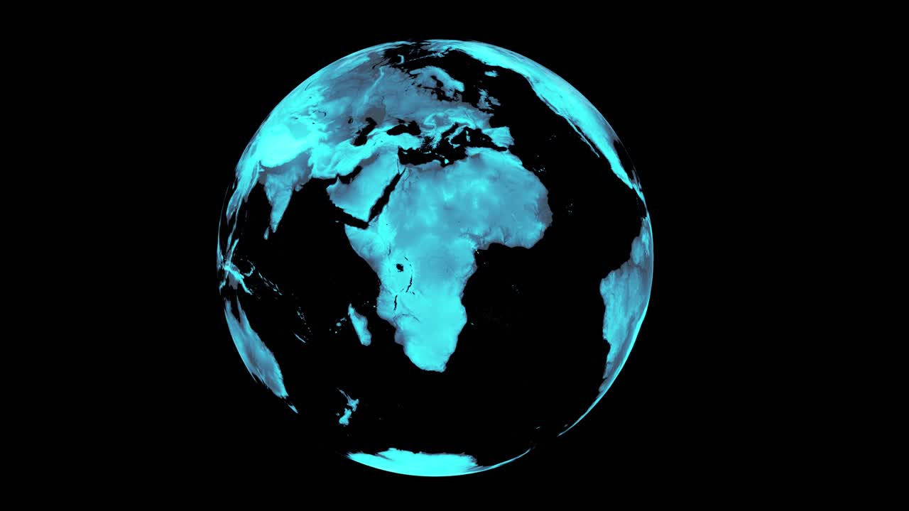 satélite del mundo que muestra la superficie mundial desde el espacio - bucle de animación sin costuras