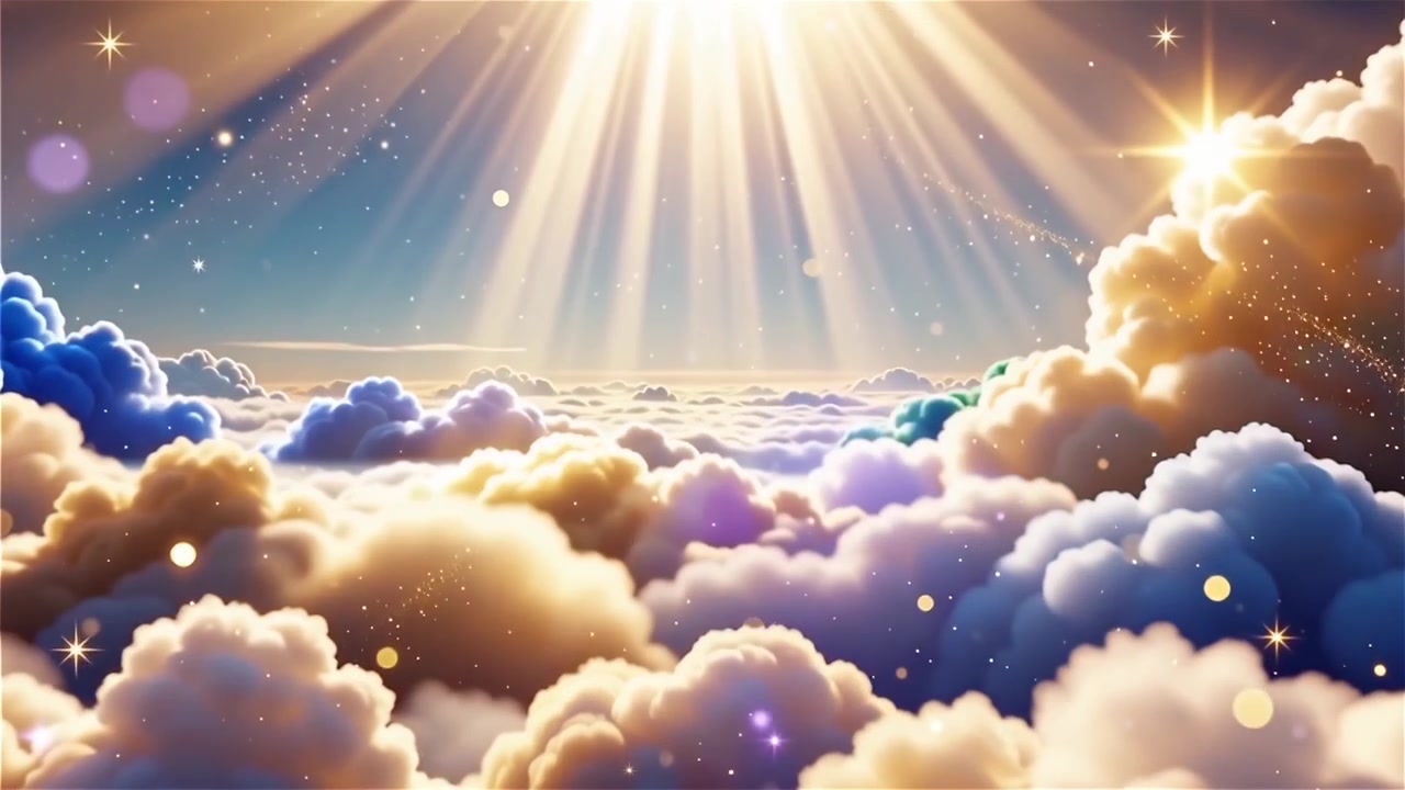 Christian Heavenly Light Worship Background