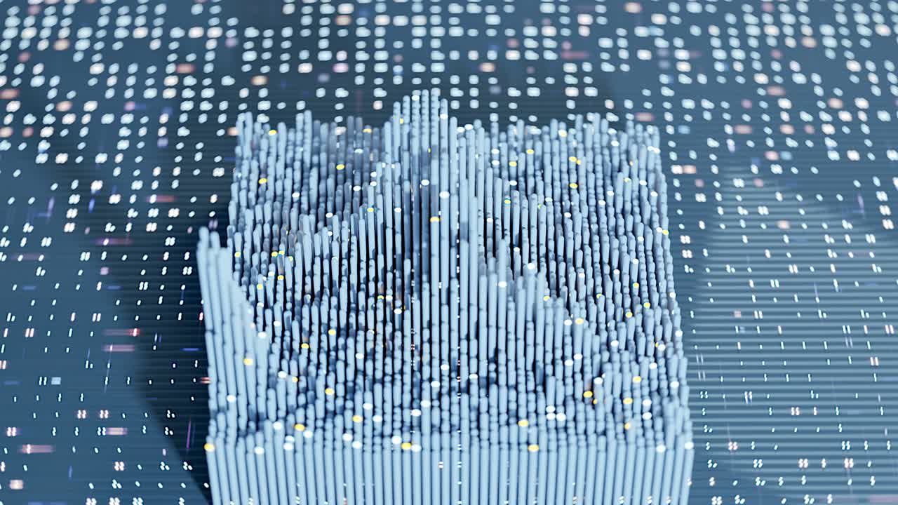 3차원 파동 진동의 원활한 루프 3d 렌더링 애니메이션