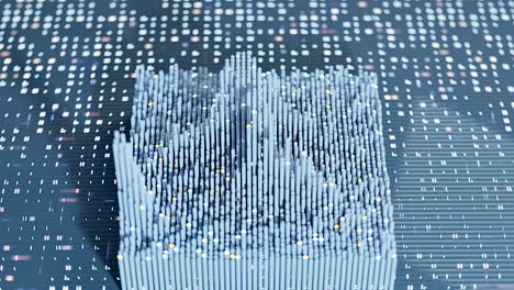 vibraciones de ondas tridimensionales bucle sin costuras animación de renderización en 3d